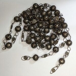 Vintage Mexican Wedding Lasso Rope Style Chain Two Pieces as Necklace & Bracelet